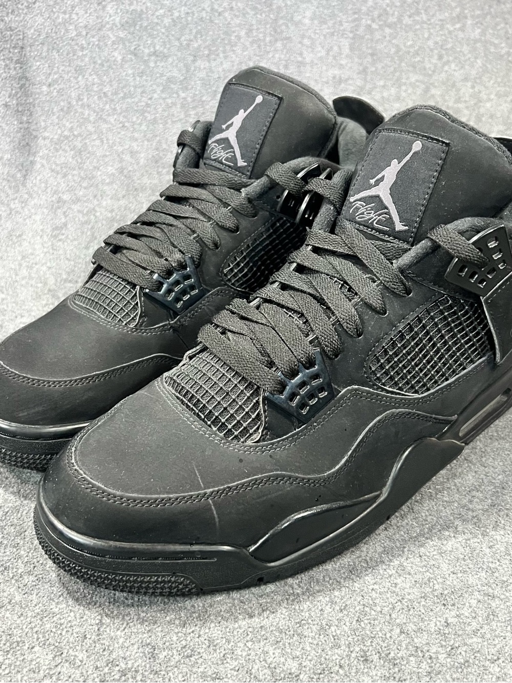 2020 Air Jordan 4 Retro “Black Cat" Men's Size 13 Black/Black-Light Graphite